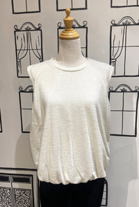 SANC TOP QUINN BUBBLE SHELL KNIT SLEEVELESS