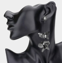 WONA EARR DBL FLORAL CUTOUT DROP
