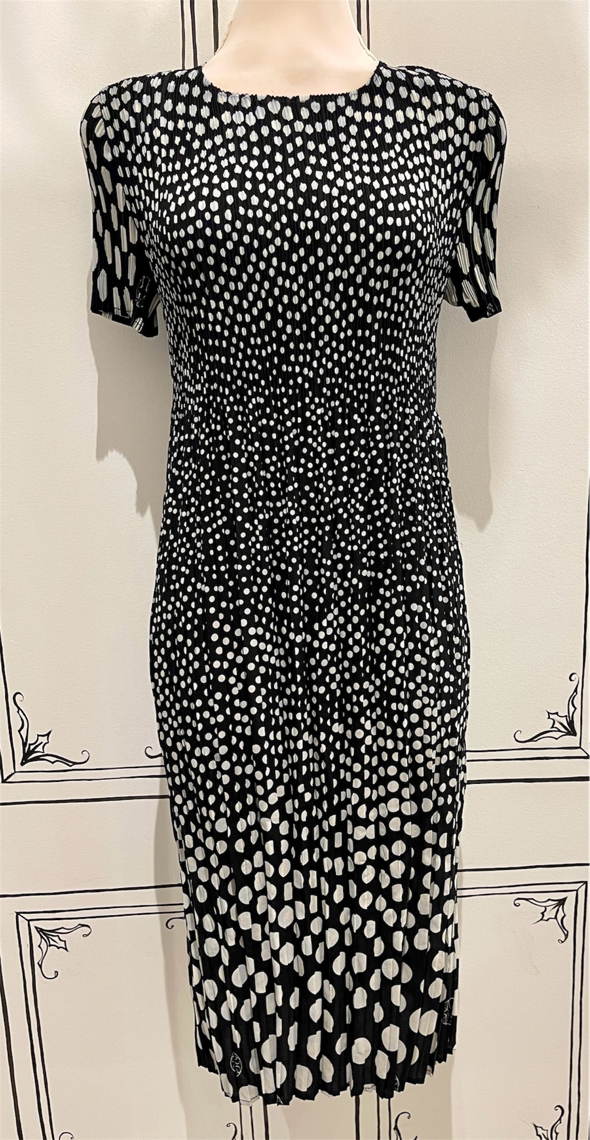 ROL DRESS CRINKLE PATTERN S/S
