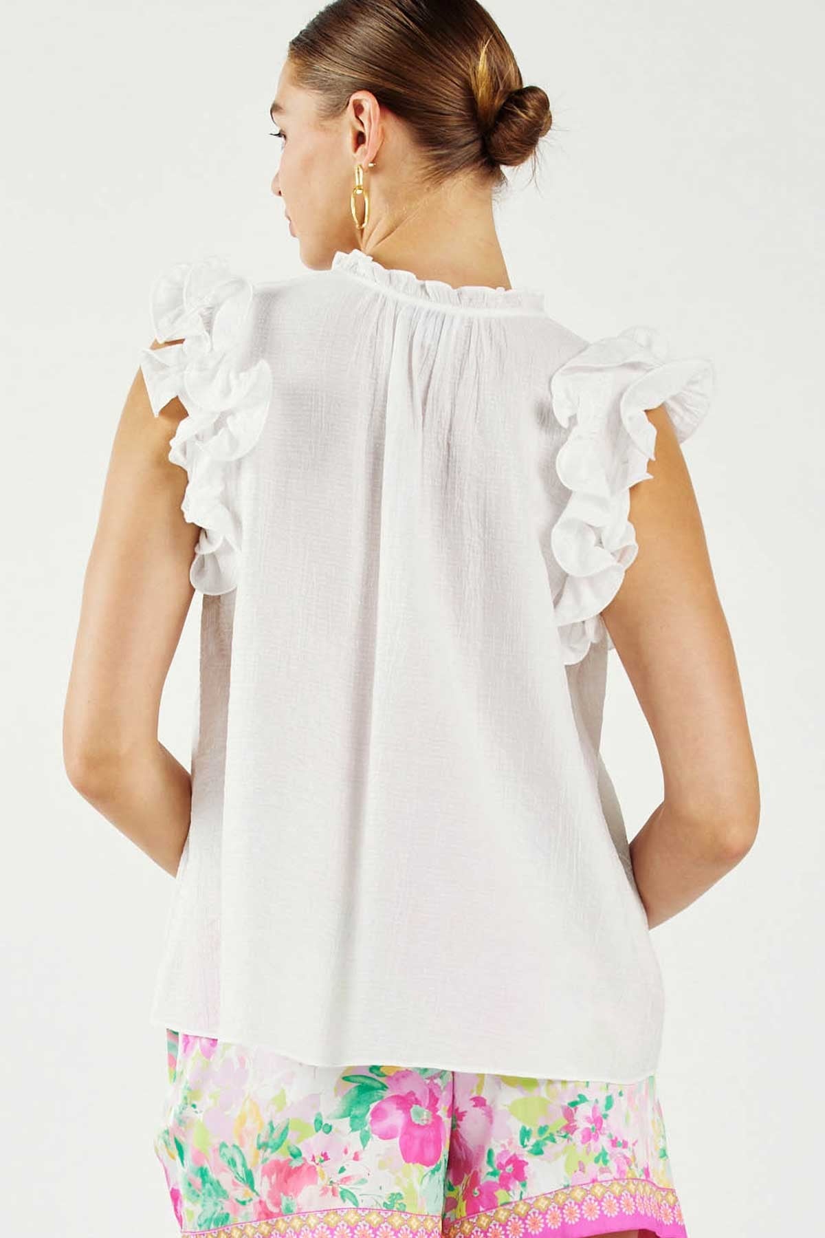 CURRENT AIR TOP DOUBLE RUFFLE