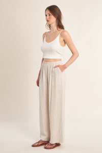 MOLLY PANT KNIT WIDE LEG PULL ON