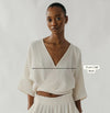 CRINKLE BALLOON SLEEVE TOP