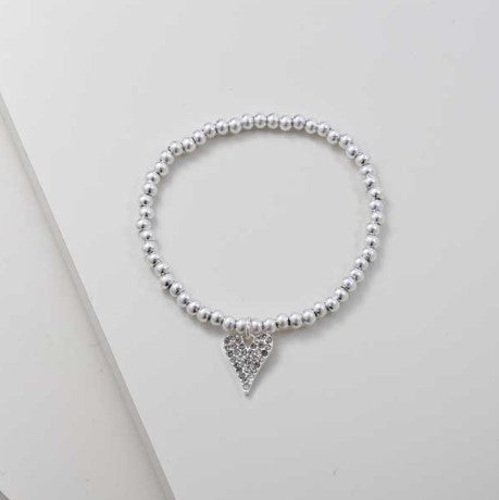 MERX BRACL BEAD STYLE WITH JEWELED HRT