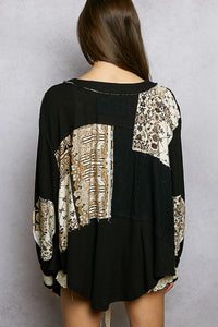 POL TOP V NECK LACE TRIM