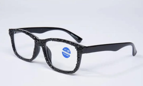 OLE READERS HANDMADE RHINESTONE RECTANGLE