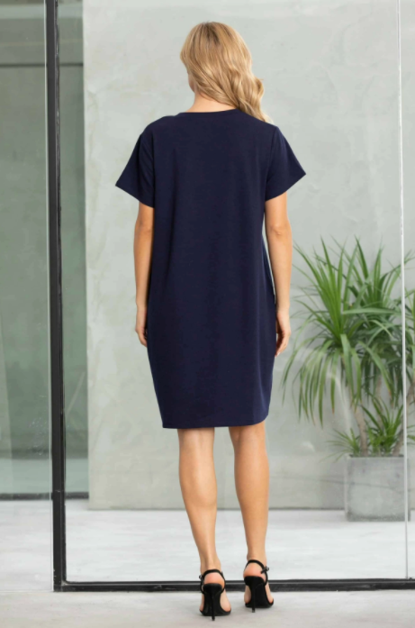 ORANGE FRENCH TERRY DRESS
