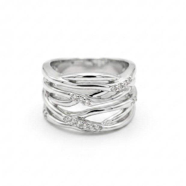 EVERSHINE RING STACKED VINE