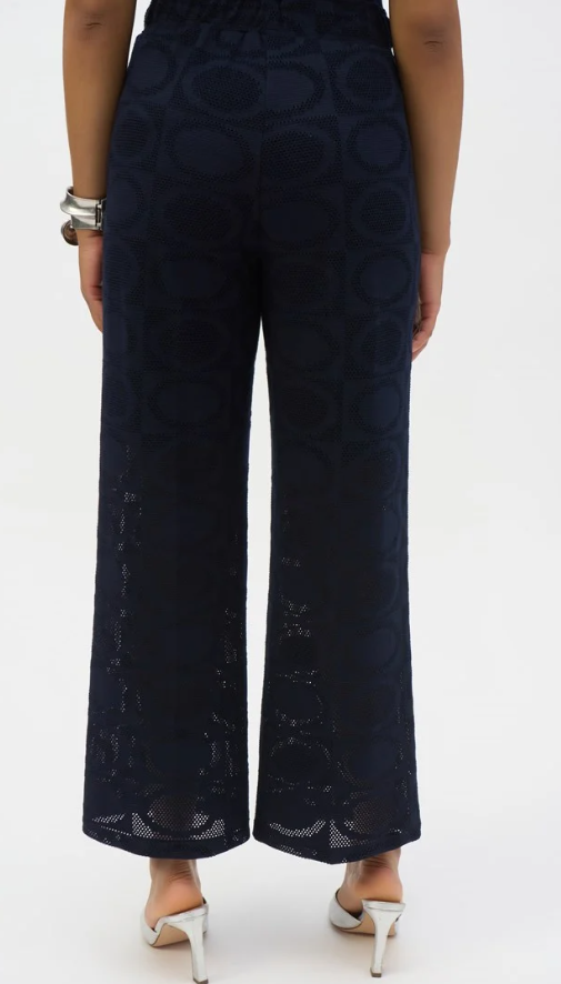 JOSEPH RIBKOFF PULL ON MESH WIDE LEG PANT