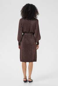 KAFFE KNIT BELTED DRESS