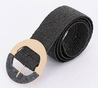 3AM BELT FAUX MARBLE MTL BUCKL