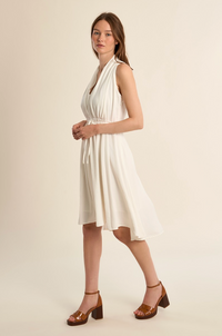 MOLLY DRESS MIDI DEEP V HI LO