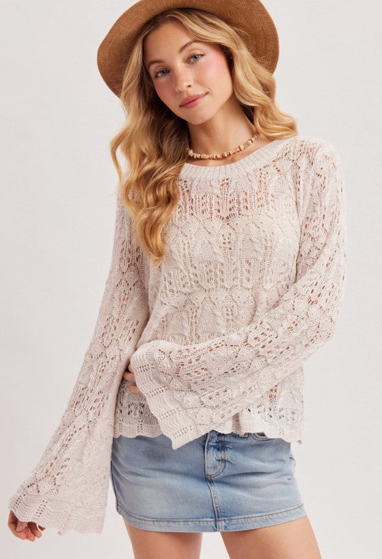 SWEATER BOHO POINTELLE