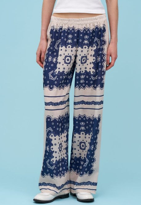 ASTRID PANT LINEN FEEL BANDANA PRINT