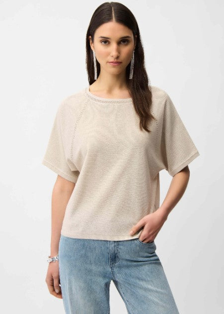 JOSEPH RIBKOFF KNIT V NECK TSHIRT