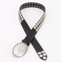 3AM BELT FAUX LEATHER METAL STUDDED