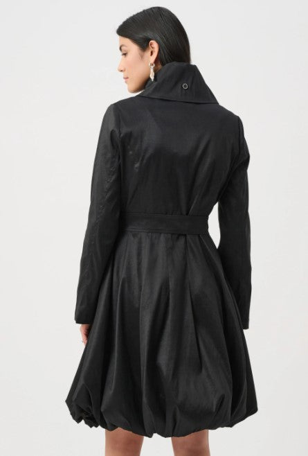 JOSEPH RIBKOFF STRETCH TAFETTA BELTED BALLOON JACKET
