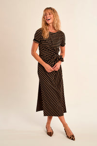 MOLLY DRESS LONG SIDE GATHER