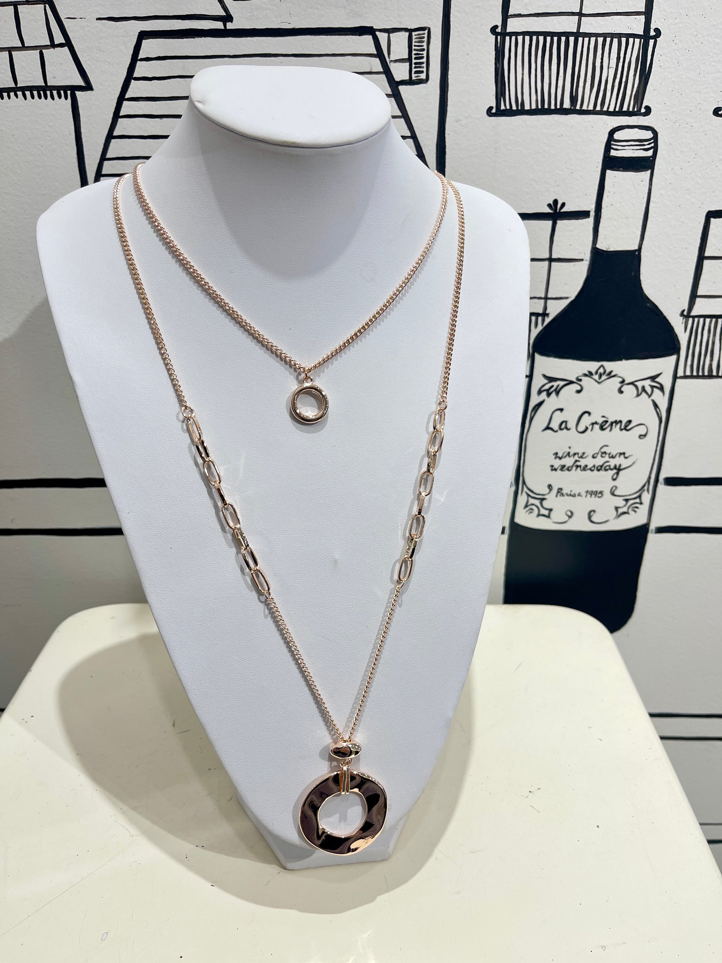 MERX FINE CHAIN RING NECKLACE