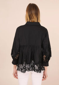 COTTON GUIPURE LACE TOP