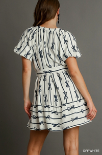 BOW PRINT DRESS