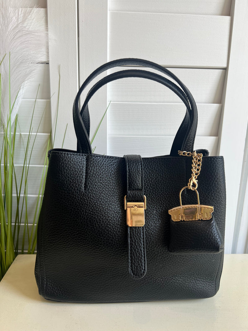 CRYST BAG DBL HANDLE ZIPP MIDLE