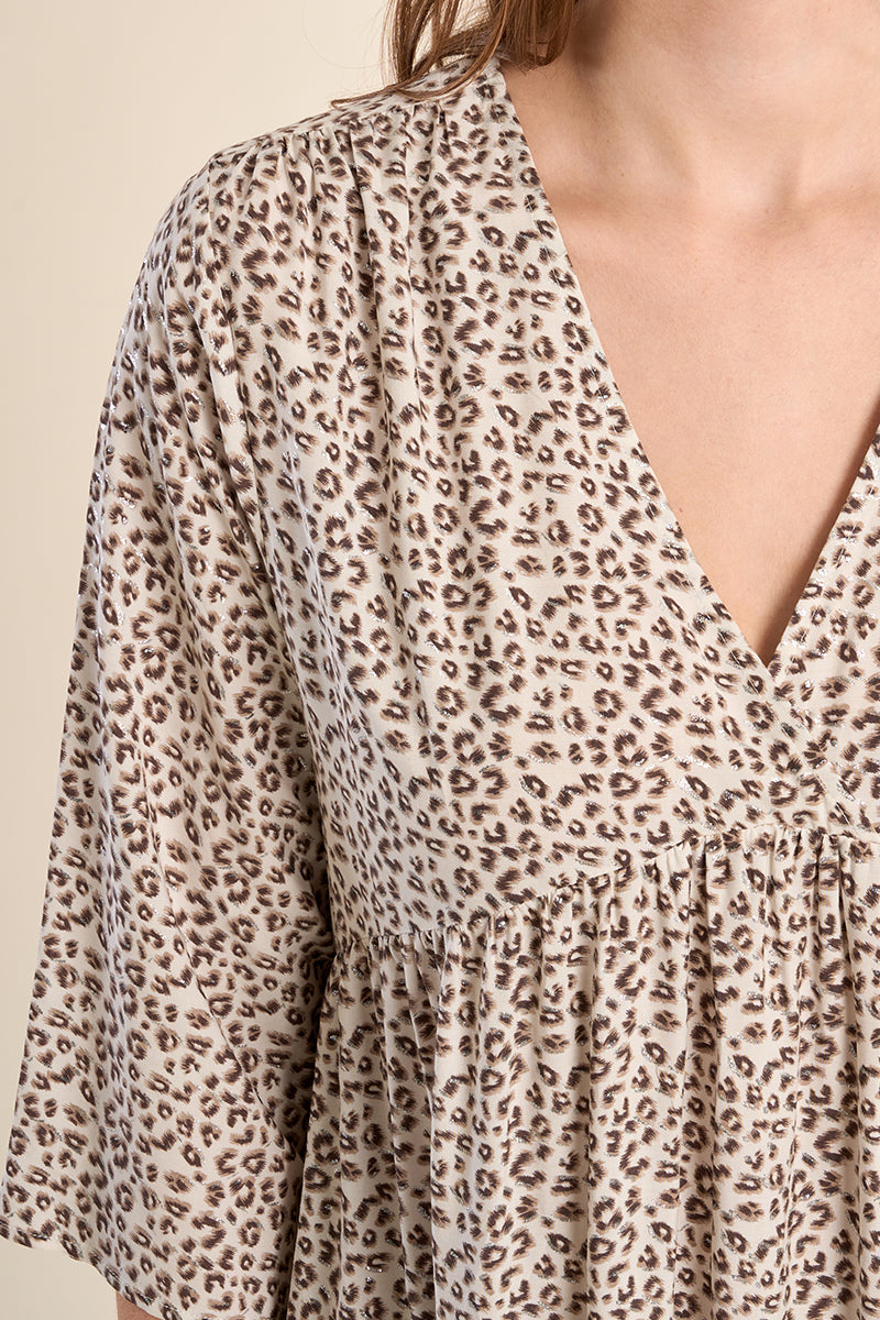 MOLLY DRESS SHORT V NECK FLOWY