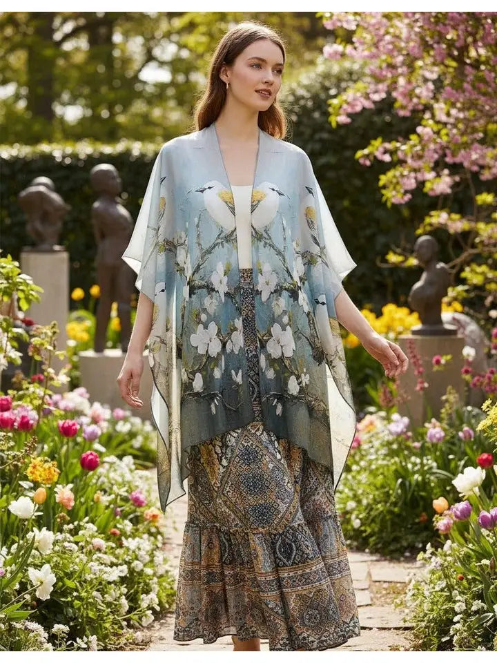 VINTAGE OIL PAINT KIMONO