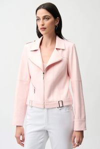 JOSEPH RIBKOFF MOTO BUCKLE JACKET
