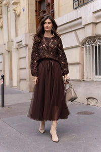 LONG TULLE SKIRT