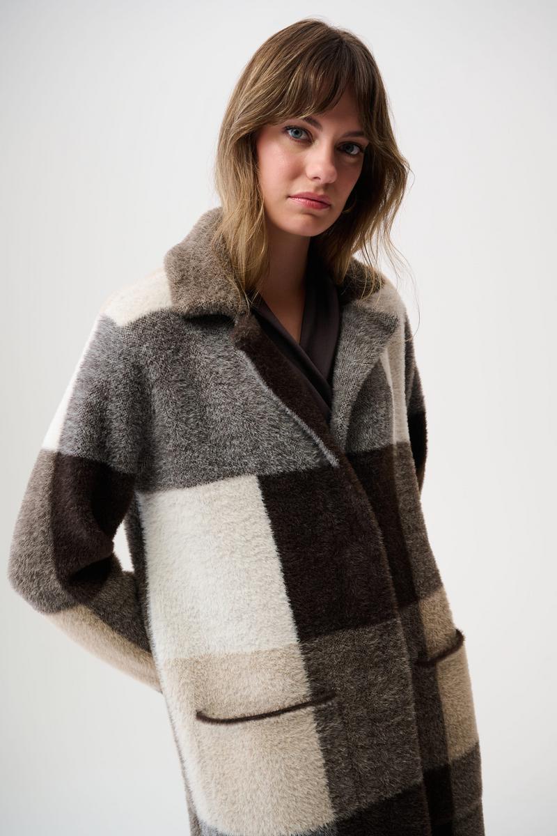 RIBKO SWEATER/COAT LG CHECK