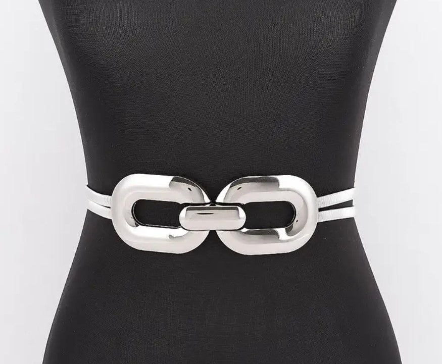DOUBLE LINK BUCKLE ELASTIC BELT