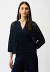 JOSEPH RIBKOFF PULLOVER SEQUIN V NECK