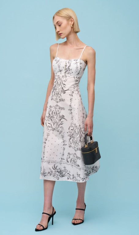 ASTRID DRESS MIDI ALINE PRINTED