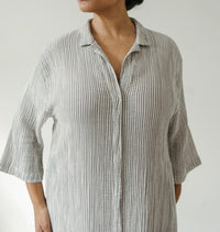 CRINKLE SHIRT DRESS