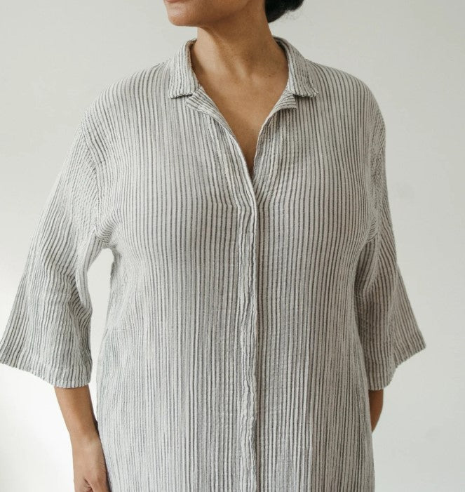 CRINKLE SHIRT DRESS