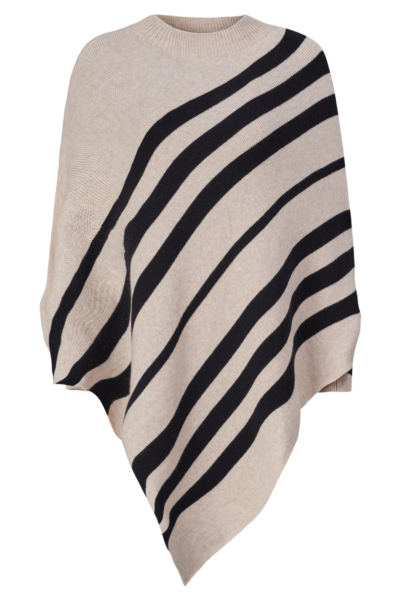 MII PONCHO KNIT WOVEN