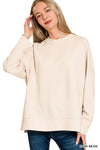 OVERSIZED BRUSHED DROP SHOULDER PULLOVER