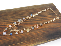 PP NECKLACE 3ROW GLS BD