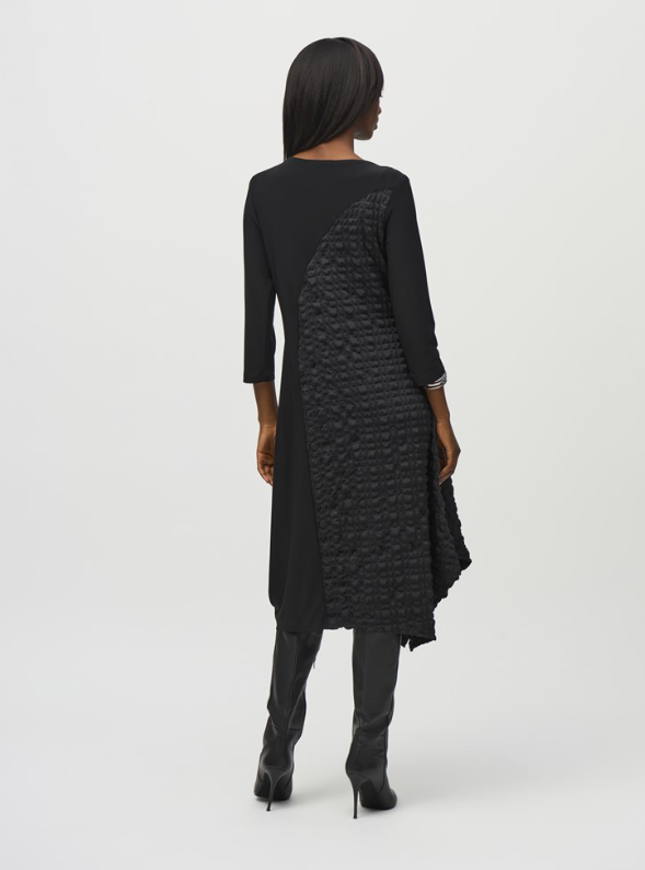 JOSEPH RIBKOFF SILKY KNIT HANDKERCHIEF HEM DRESS