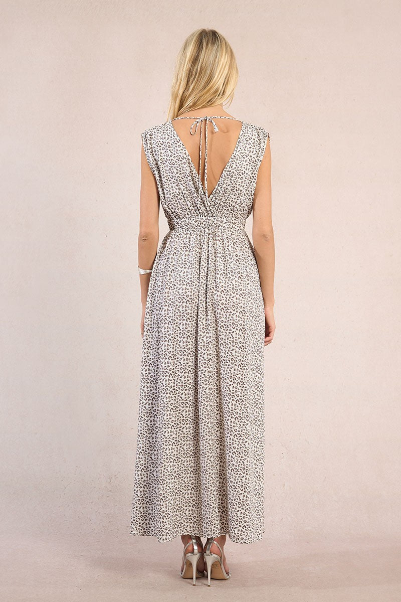 MOLLY DRESS LONG V NECK SLVLS