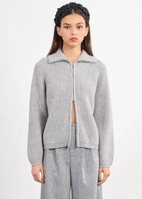 MOLLY ZIPPER RIB SWEATER