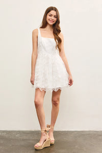 MUST SQ NK LACE FLR DRESS