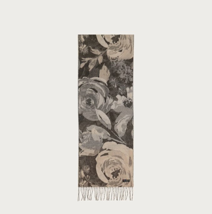 FRAAS SCARF ROSES GREY