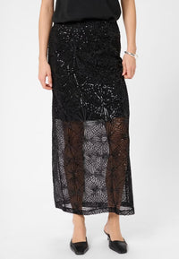 KAFFE GEO SEQUIN DETAIL SKIRT