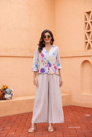 ORANGE PANT COASTAL LINEN
