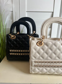 CRYST BAG TOP HNDLE QUILTD DIO INSP