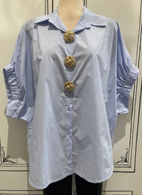 BLOUSE WITH STATEMENT BUTTONS