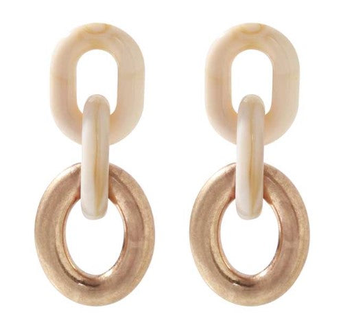 MERX EARR CHUNKY LINK RESIN LOOK