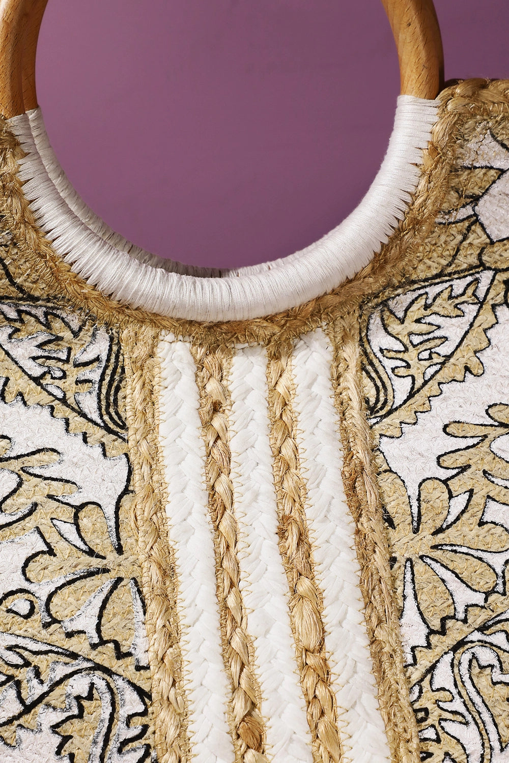 JUTE FLORAL BAG