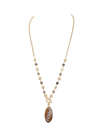 MERX NECKL LONG CHAIN W/STONES